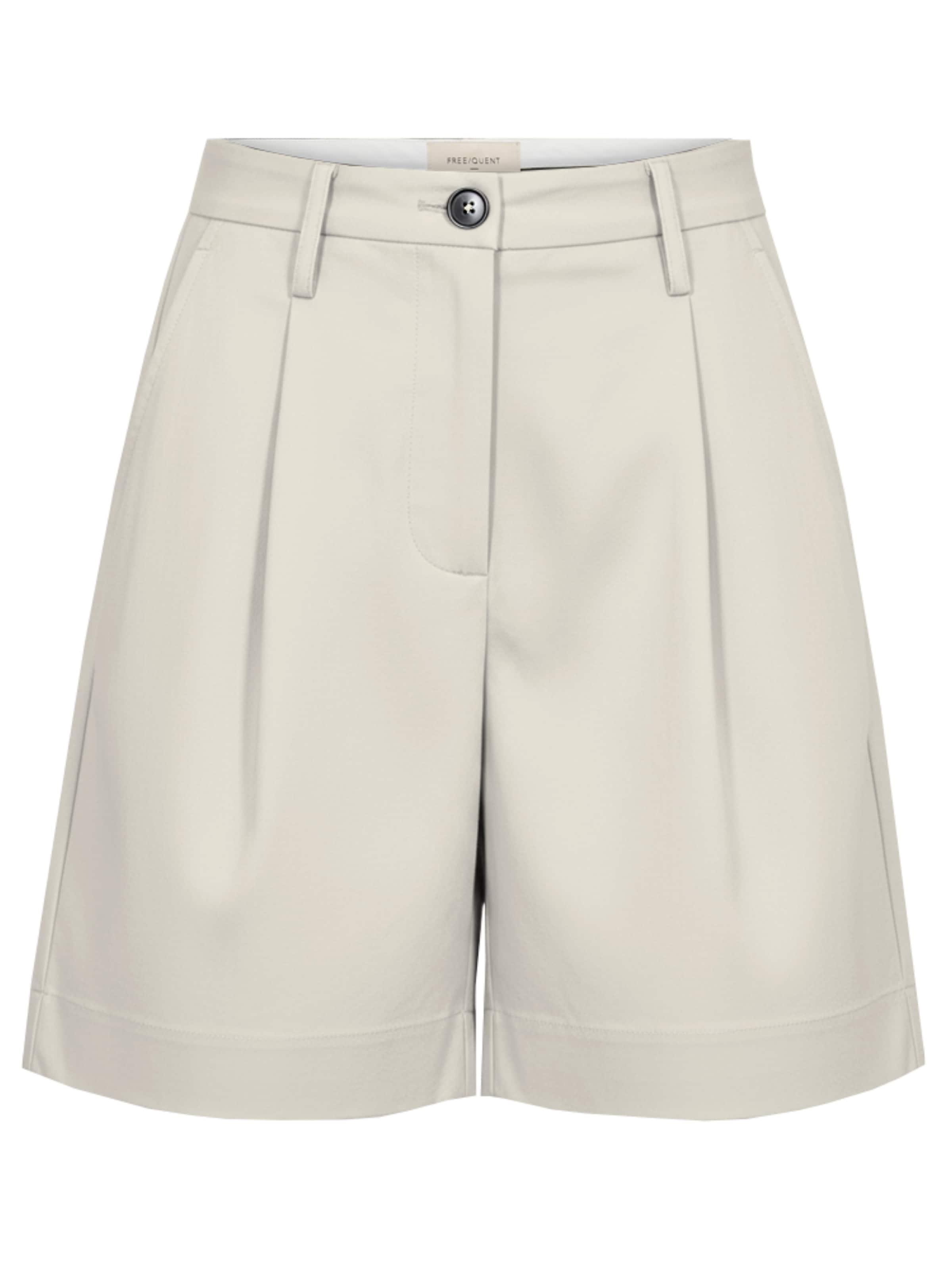 Freequent Regular Trousers 'FQMaeve-short moobeam' in Beige: front