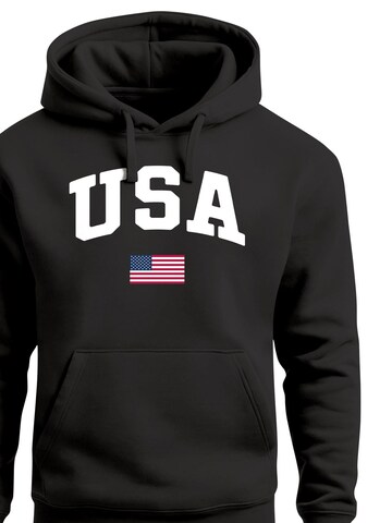 Neverless Sweatshirt 'USA Flag' in Black