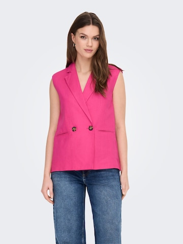 Gilet de costume 'Caro' ONLY en rose : devant