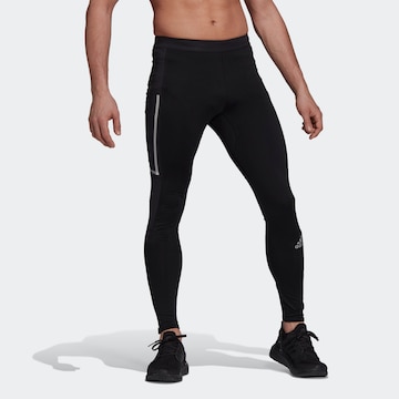 ADIDAS SPORTSWEAR Skinny Sportsbukser i svart: forside