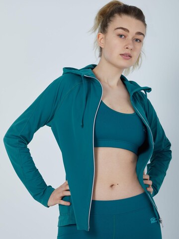 SPORTKIND Sportjas 'Hooded Jogging Jacket' in Groen: voorkant