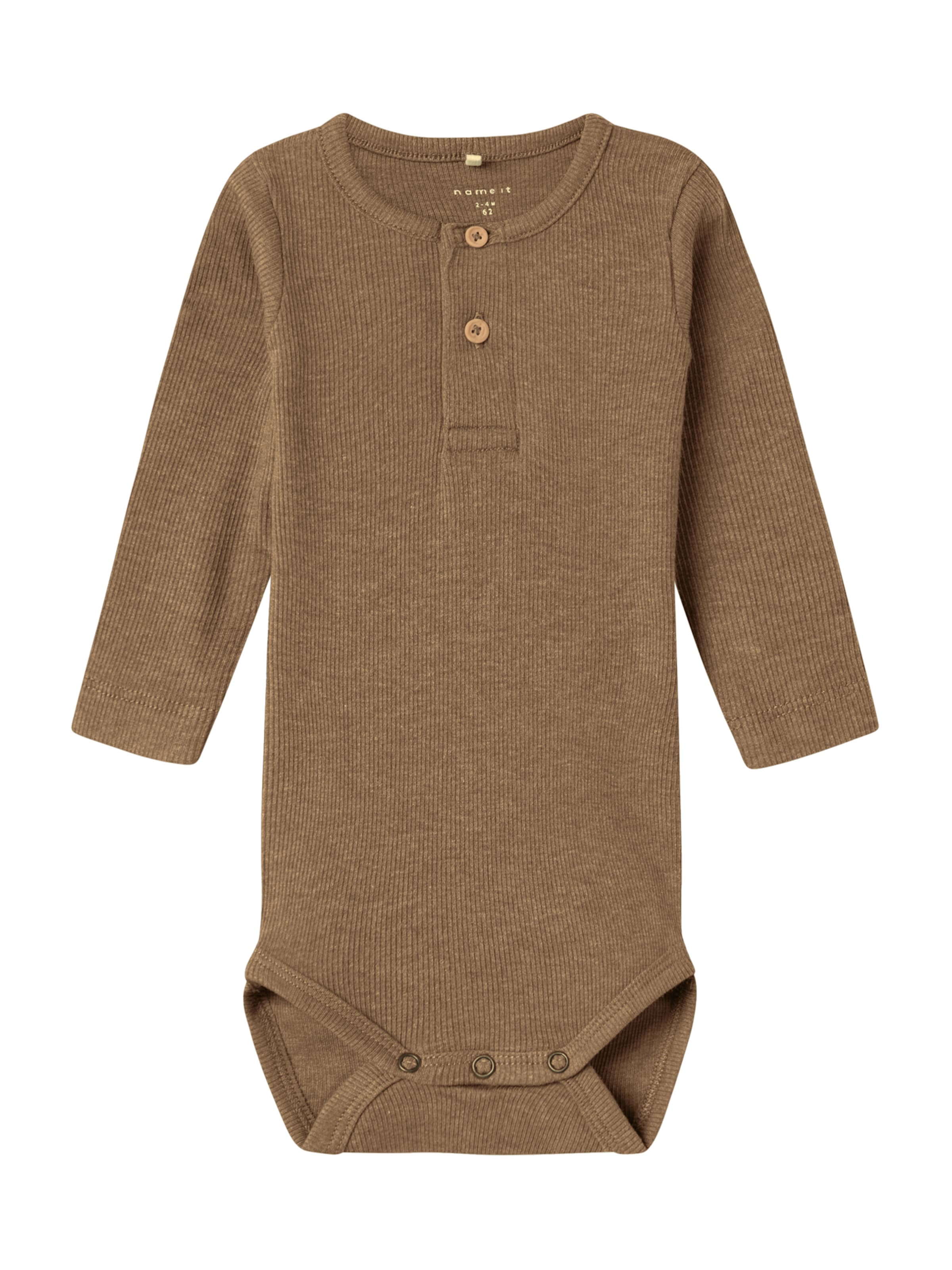 NAME IT - Pijama entero/body 'NBMKAB' en marrón: frente