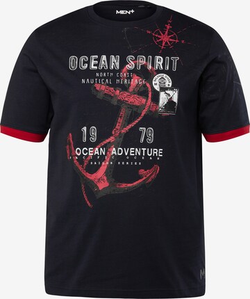 Men Plus Shirt in Black: front