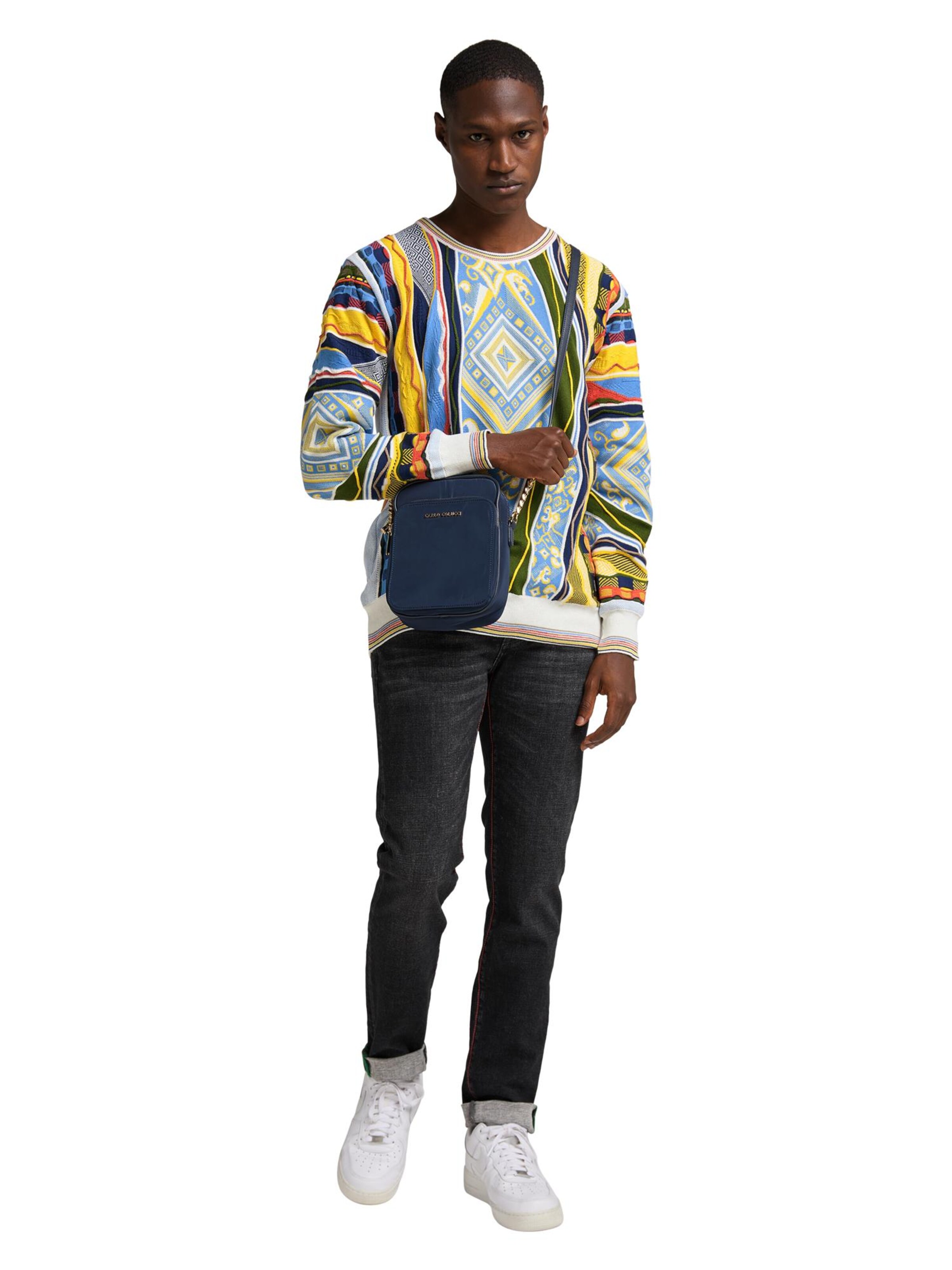 Carlo Colucci Umhängetasche ' Covacci ' in Blau