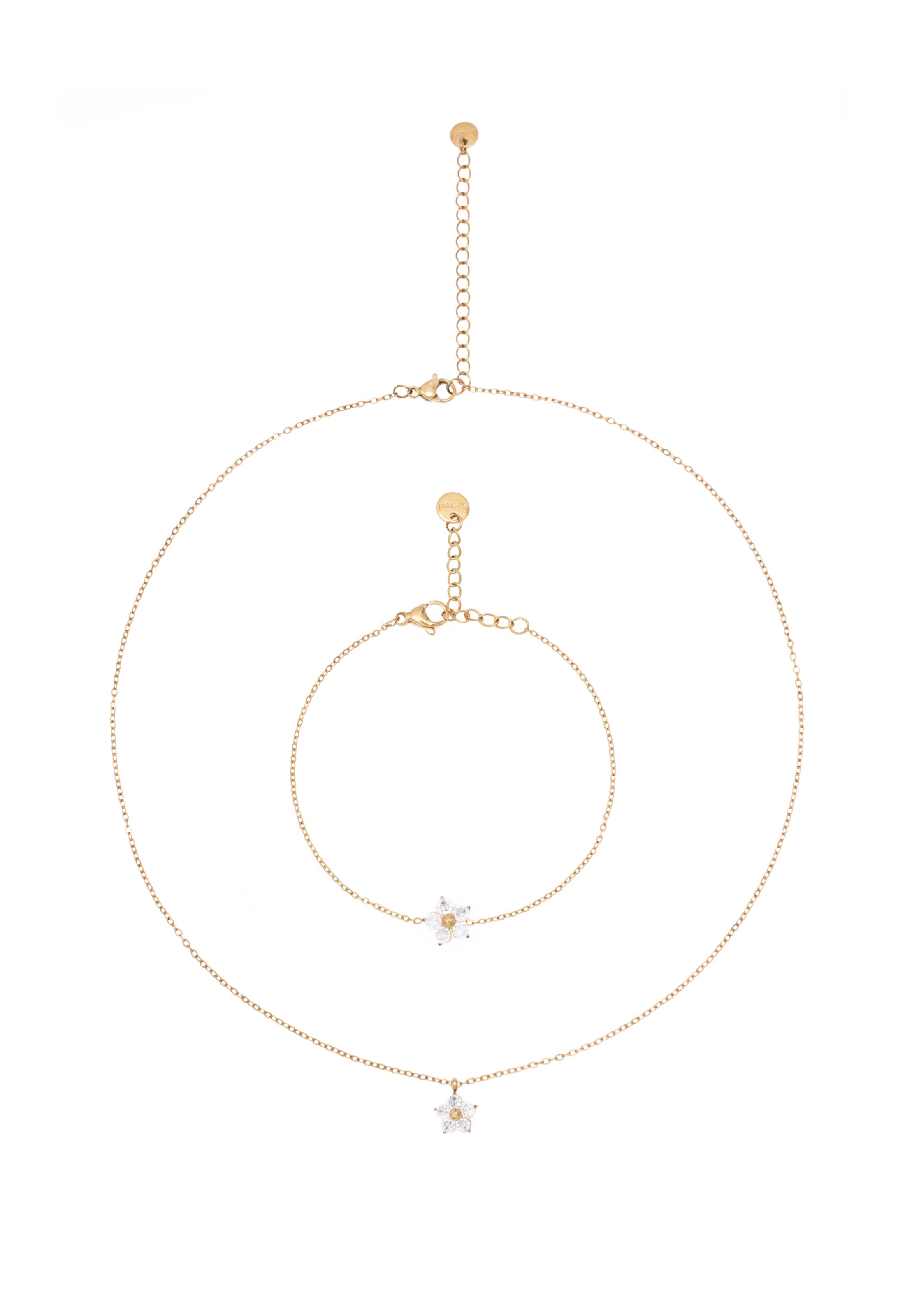 MYMO - Conjunto de joyería en oro: frente