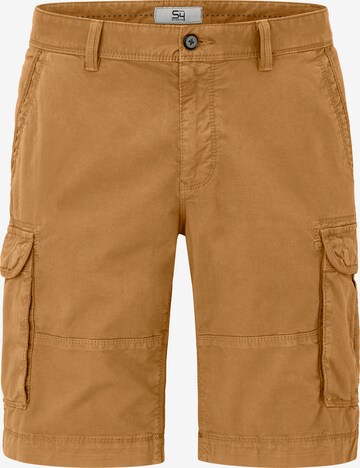 S4 Jackets Regular Cargo Pants in Brown: front