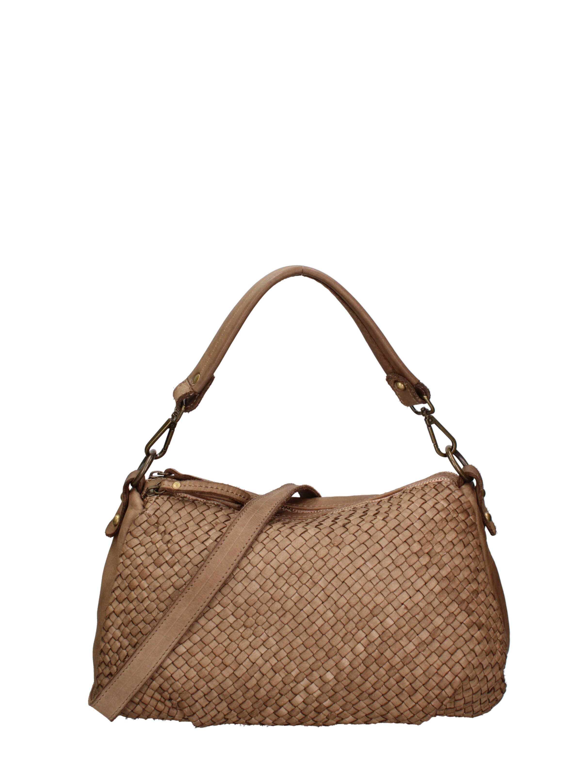 Sac bandoulière Gave Lux en beige : devant