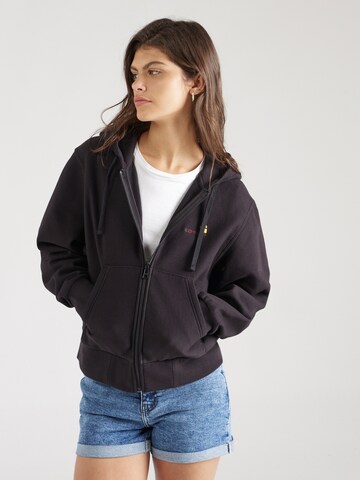 Carhartt WIP - Sudadera con cremallera en negro: frente