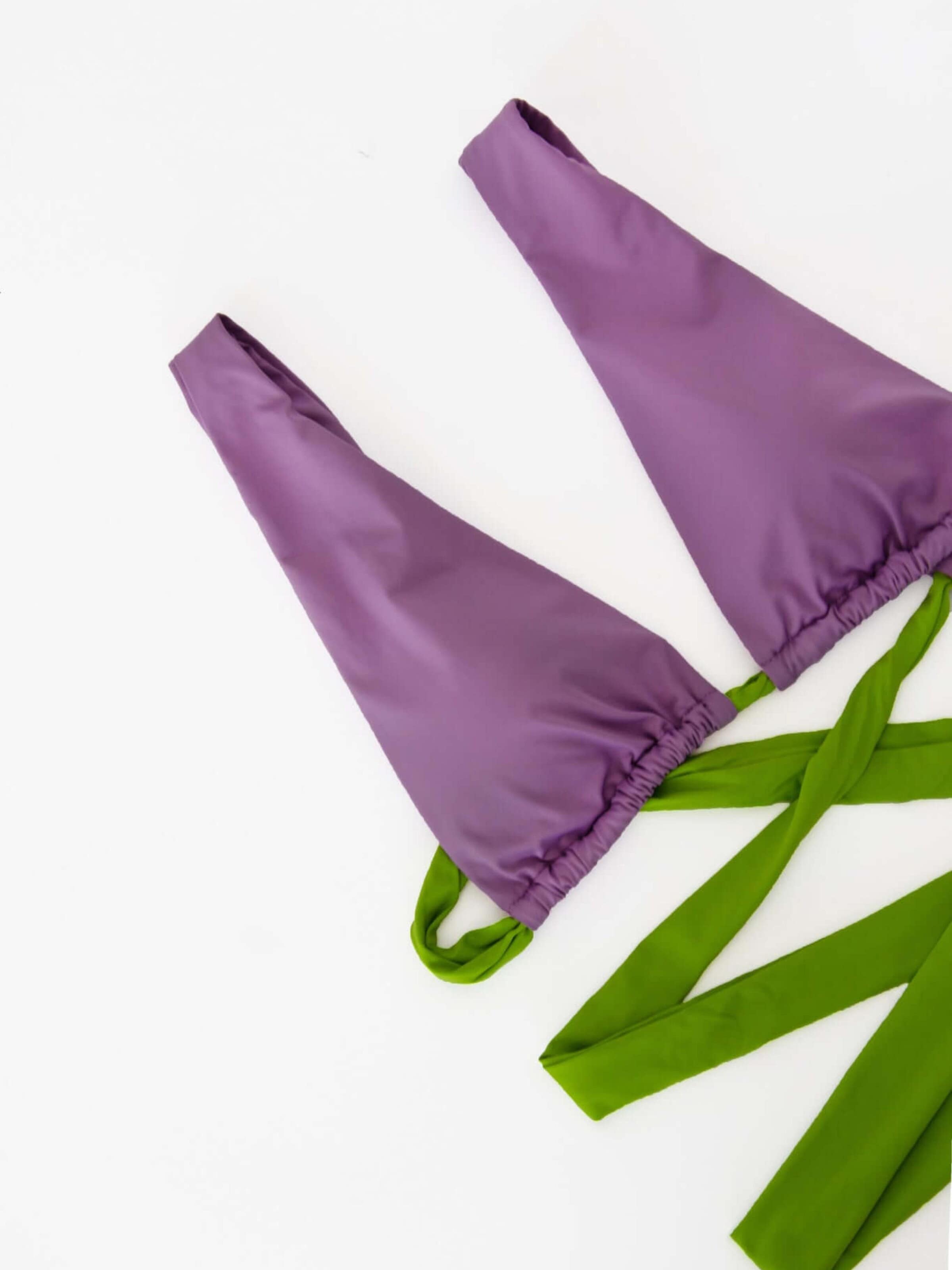 HACOY Triangle Bikini 'Dual Color Triangle Bikini' in Purple