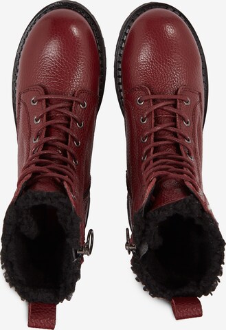 Tommy Jeans Lace-Up Ankle Boots in Red