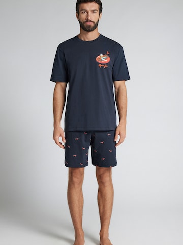 IUMAN Intimissimi Uomo Short Pajamas in Blue: front