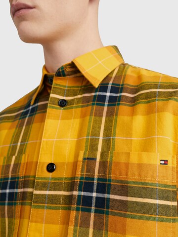 TOMMY HILFIGER Jacke 'Tartan' in Gelb