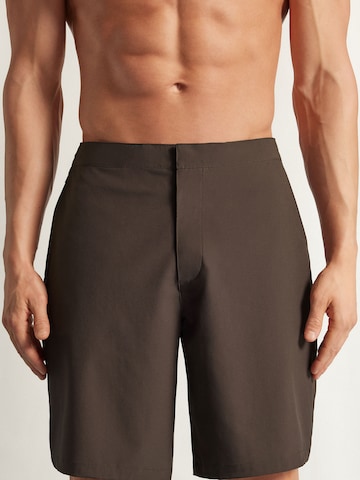 IUMAN Intimissimi Swim Trunks in Brown: front