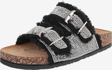 Ital-Design Mules in Black: front