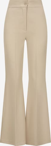 Nicowa Bundfaltenhose 'CORIWI', Model ist 1,78 cm und trägt Größe 34 in Beige: Vorderseite