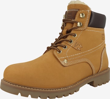 CAMEL ACTIVE - Botas com atacadores em castanho: frente