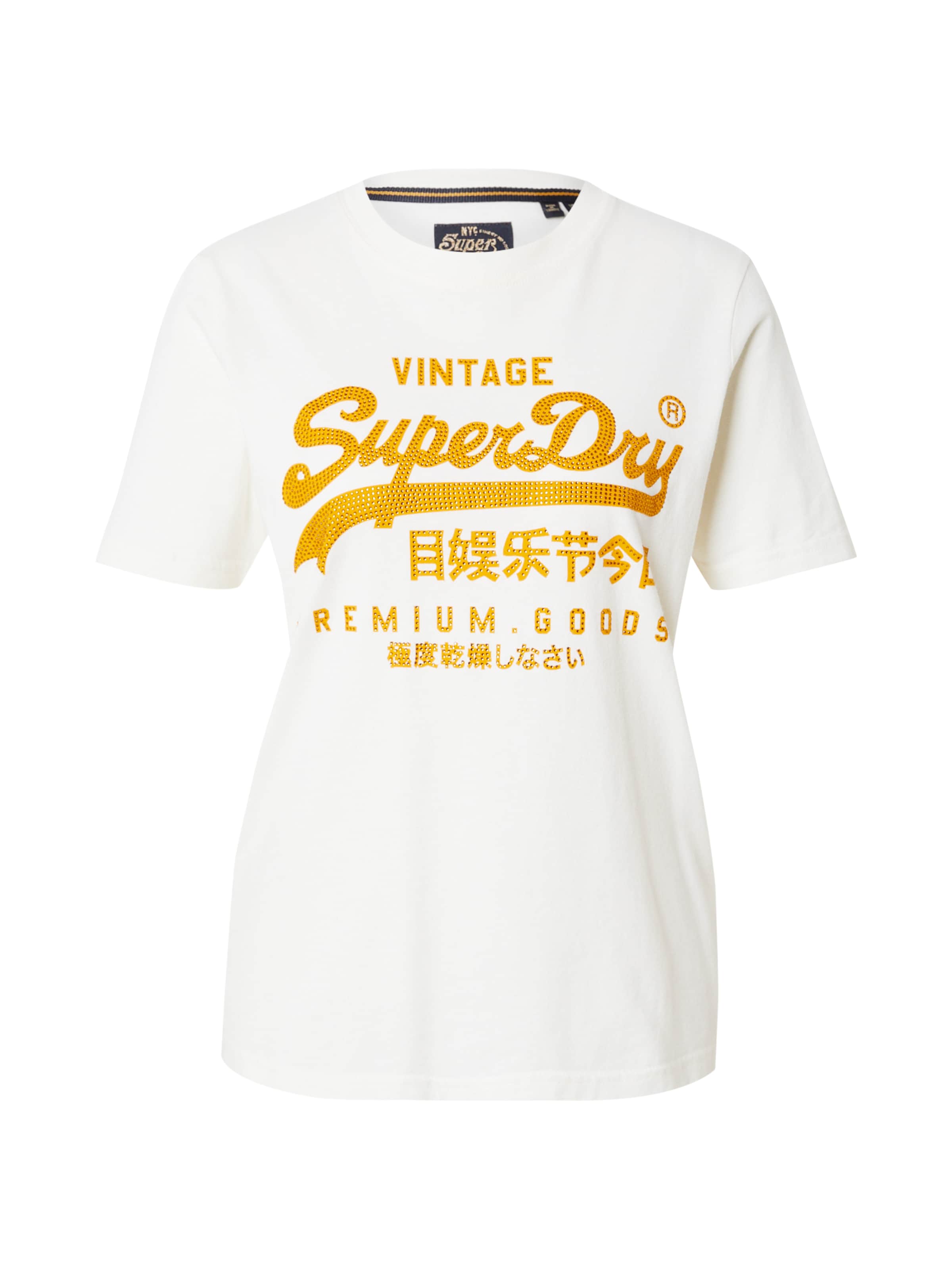 Superdry Koszulka w kolorze beżowy: przód