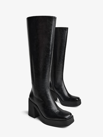 Bershka Bottes en noir, Vue avec produit
