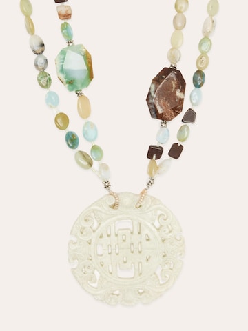 Bess Madrid Kette 'Airi Double-Strand Long Necklace In Jade, Chrysoprase & Peruvian Opal'‌‌ in Grün