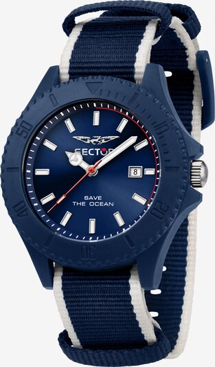 SECTOR Analoog horloge 'SAVE THE OCEAN 43MM 3H BLUE DIA BLU+WH S' in de kleur Blauw, Productweergave