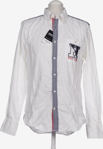 TOMMY HILFIGER Button Up Shirt in M in White: front