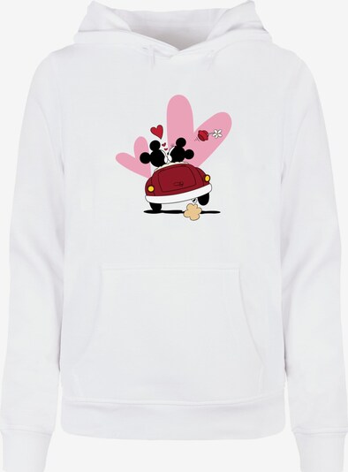 ABSOLUTE CULT Sweatshirt 'Mickey Mouse - Car' in rosa / dunkelrot / schwarz / weiß, Produktansicht