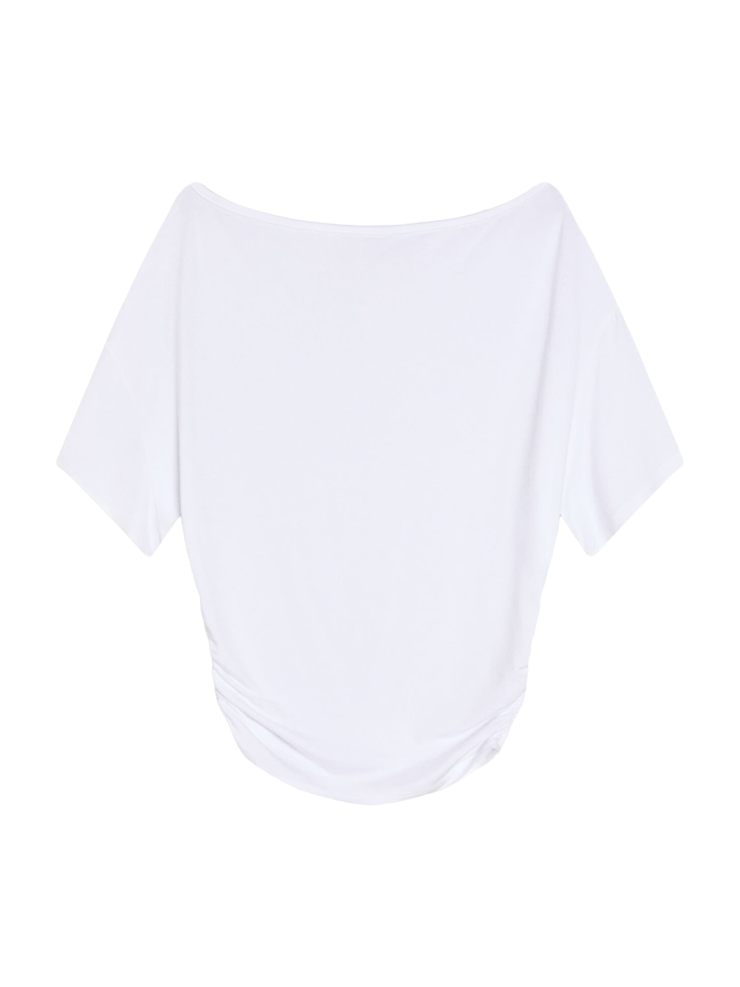 Tricou de la Bershka pe alb: față