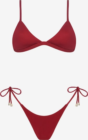 Acuarela Brand Bikini 'Royale Triangle Bikini Set' in Red: front
