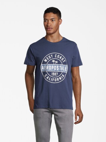 T-Shirt AÉROPOSTALE en bleu : devant