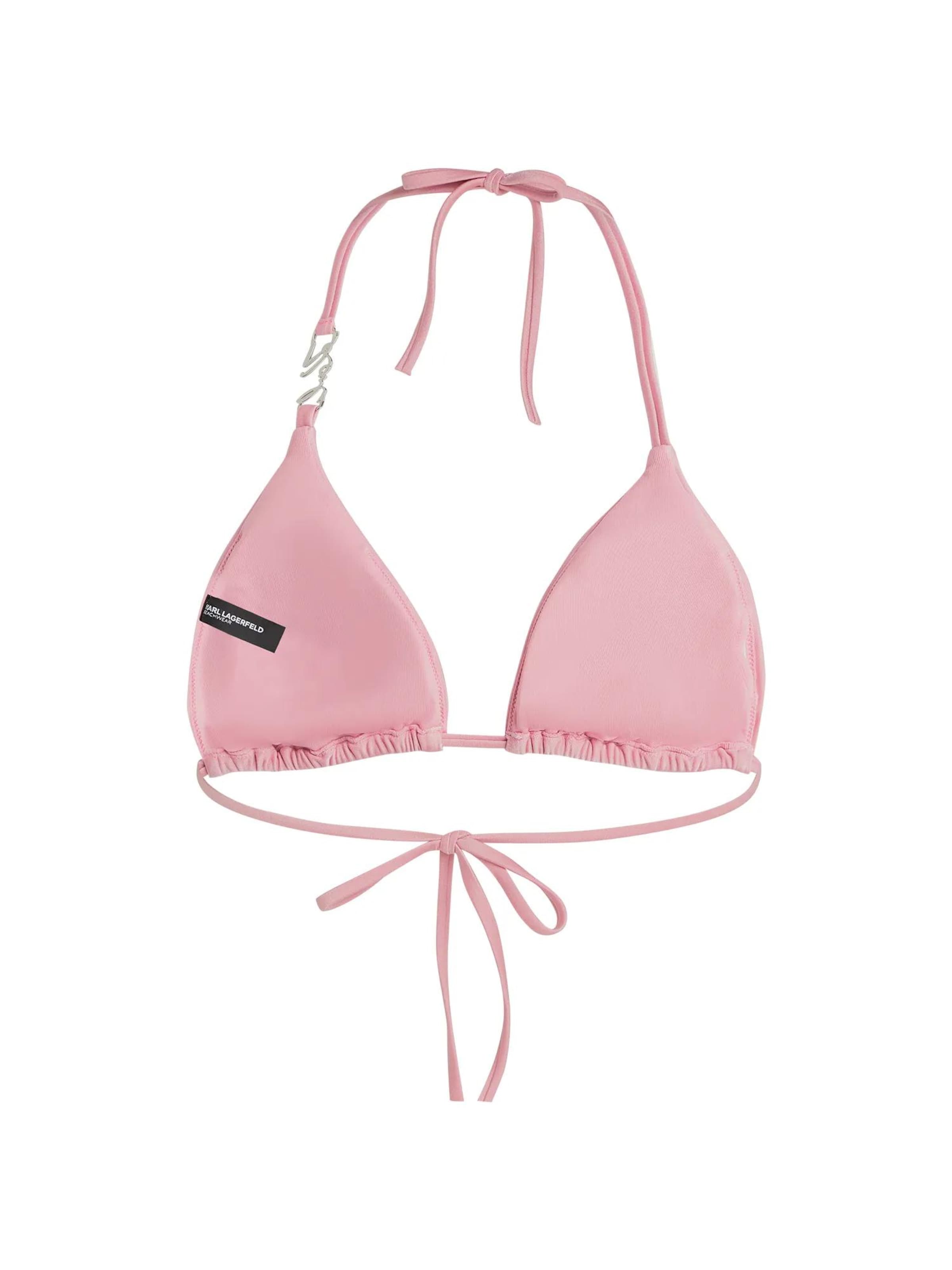 Karl Lagerfeld Triangle Bikini top in Pink