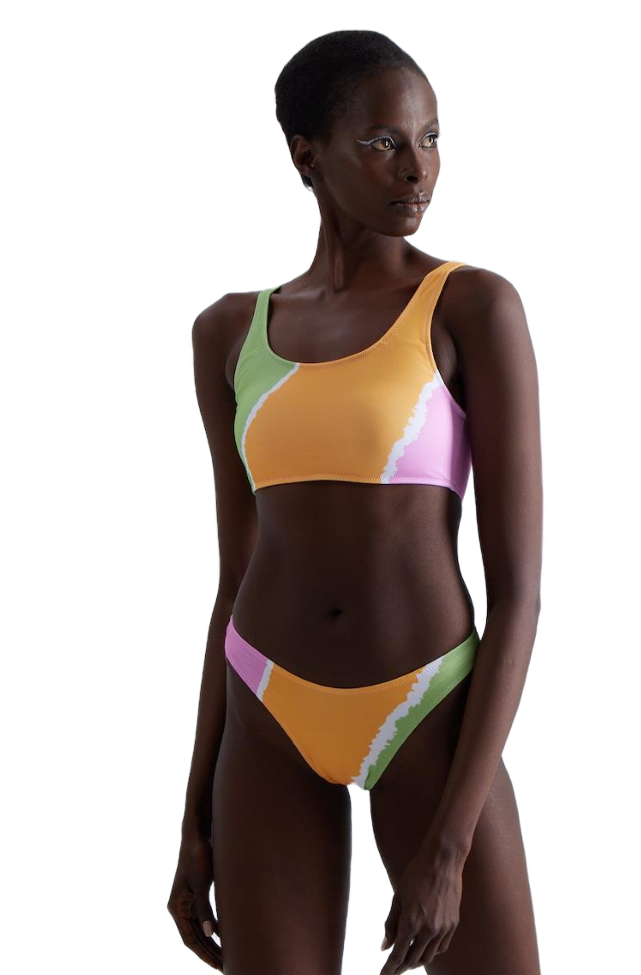 Rivus Bralette Bikini in Yellow: front