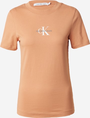 Calvin Klein Jeans - Camisa em laranja: frente