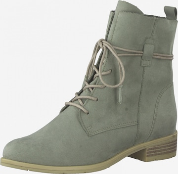 MARCO TOZZI Lace-Up Ankle Boots in Green: front