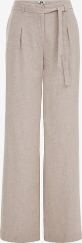 WE Fashion Wide leg Trousers in Beige: front