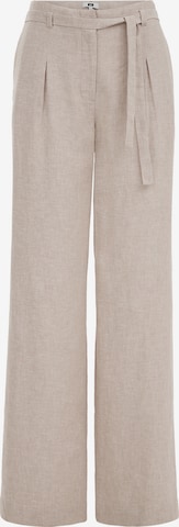 WE Fashion - Pierna ancha Pantalón en beige: frente