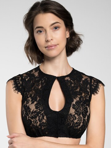 SPIETH & WENSKY Klederdracht blouse in Zwart: voorkant