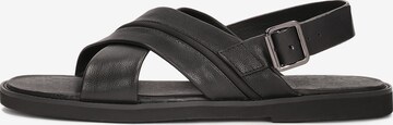 Kazar Sandal in Black: front