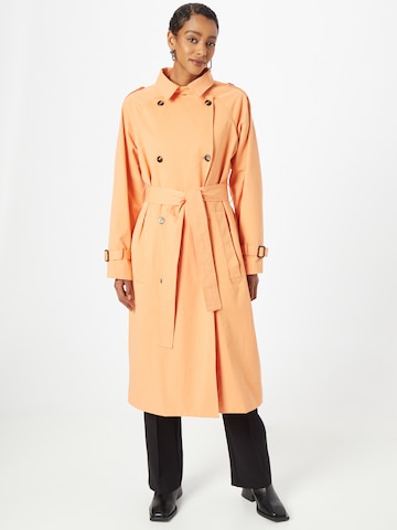 Nasty Gal Between-seasons coat in Orange: front