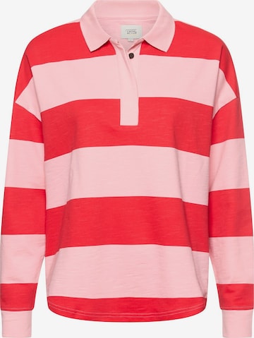 CAMEL ACTIVE Sweatshirt mit Knopfleiste in Pink: Vorderseite