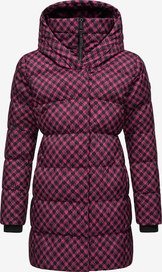 Ragwear Pitkä talvitakki 'Niara' koossa XS värissä magenta / musta, Tuotenäkymä