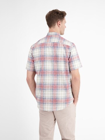 LERROS Regular Fit Karohemd aus sommerlichem Strukturgewebe in Beige