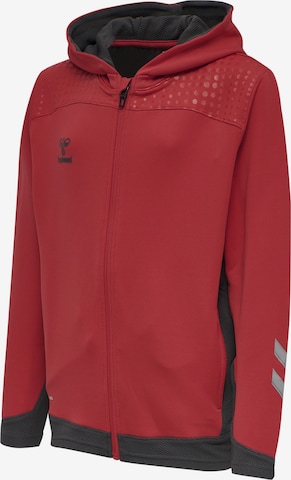 Hummel Athletic Zip-Up Hoodie in Red