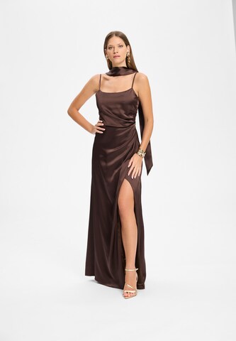 SWING Abendkleid in Braun