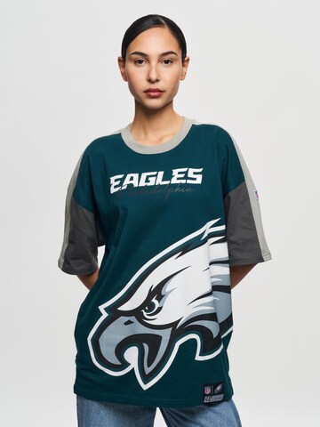 Recovered Funktionsshirt 'NFL Eagles Philadelphia' in Grün