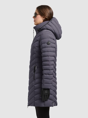 khujo - Sobretudo de inverno 'BRIGETT' em roxo: lateral