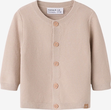 NAME IT Gebreid vest in Beige: voorkant