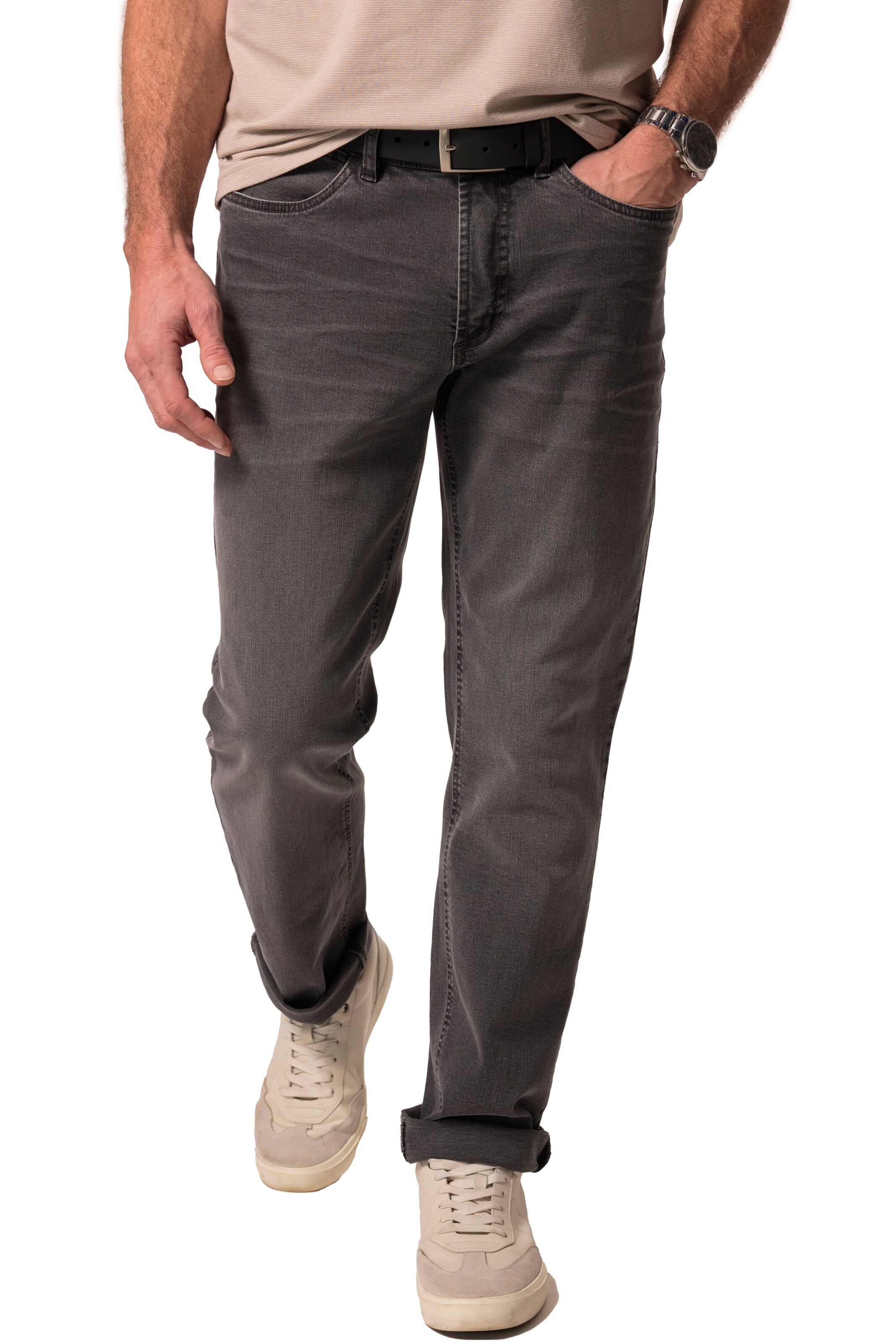 Boston Park Regular Jeans in Grijs: voorkant