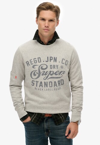 Sweat-shirt 'Industrial' Superdry en gris : devant