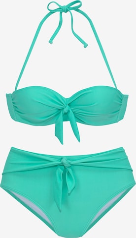 BUFFALO Balconette bra Bikini in Green: front