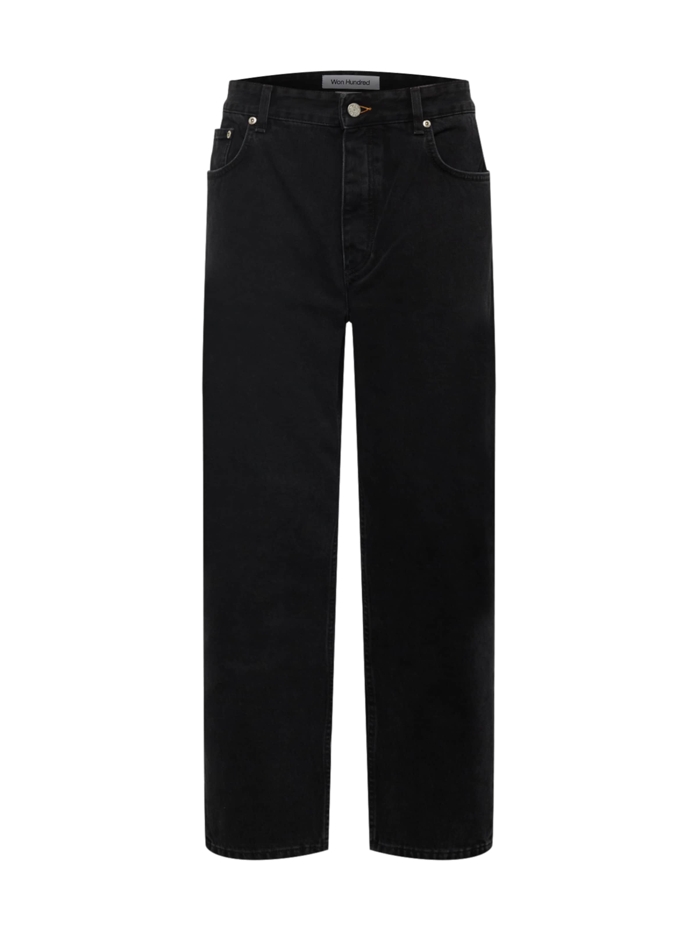 Won Hundred - Loosefit Calças de ganga 'Ben' em cinzento: frente